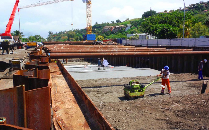 Carrefour dénivelé - Mairie de Punaauia - Travaux en cours