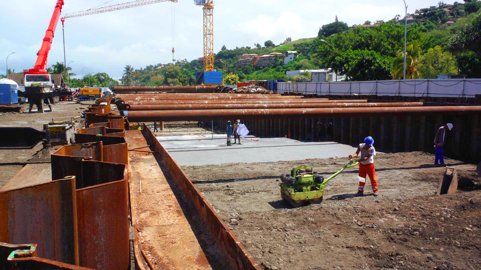 Carrefour dénivelé - Mairie de Punaauia - Travaux en cours